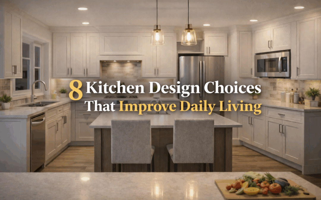 Kitchen design for daily living with efficient workflow